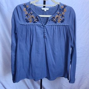 Anthropologie embroidered top